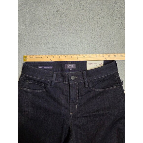NYDJ Alina Convertible Ankle Jeans 6P Lift Tuck Shaping Straight Dark Wash NWT - Picture 5 of 11